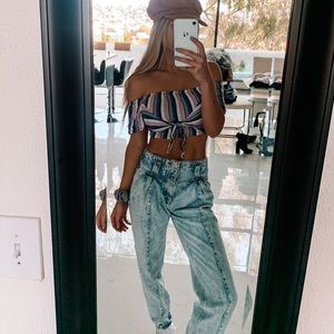 Summer striped crop top